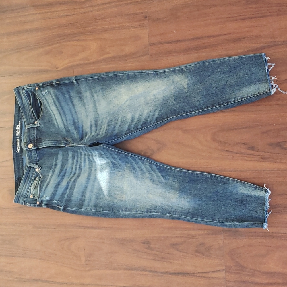 High Rise Ankle Skinny Jeans